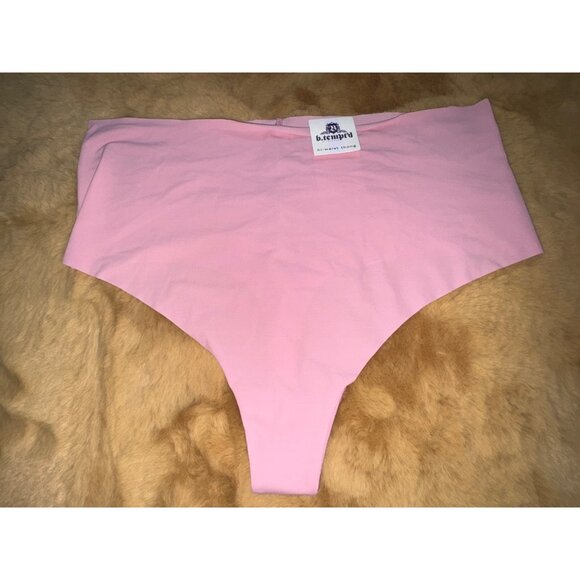 B.tempt'd by Wacoal Women's Bare High Waist Thong, Sea Pink, Size XL, NWT - Picture 2 of 3